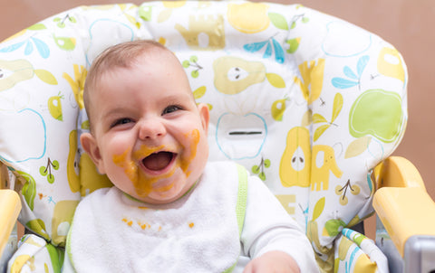 Baby on high chair