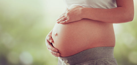 Large bump, pregnant woman