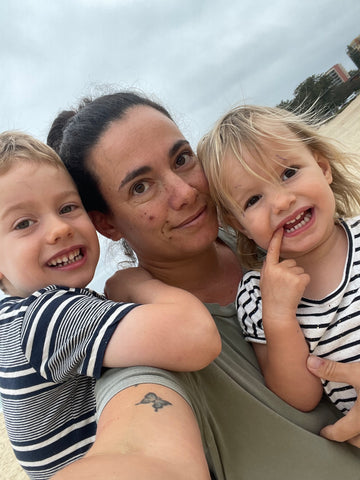 Mother and her two children