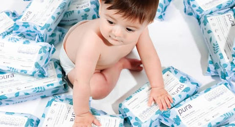 baby and Pura wipes