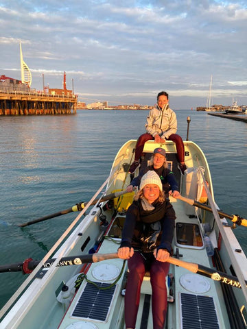 The Mothership team in the rowing boat