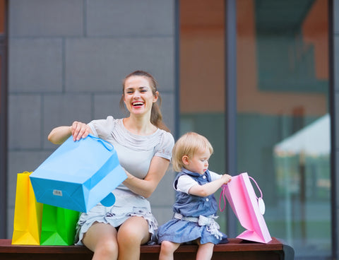 Mum and Baby with bags