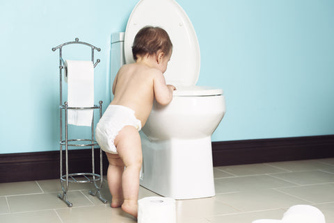 baby and toilet