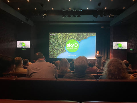 On stage at the Sky premiere