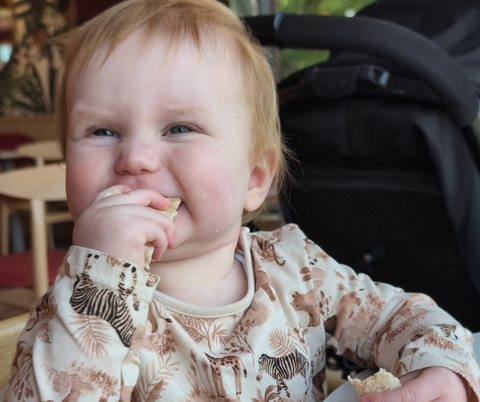 Nova trying new foods