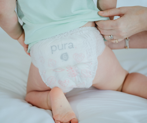 Toddler wearing Pura eco nappy pants