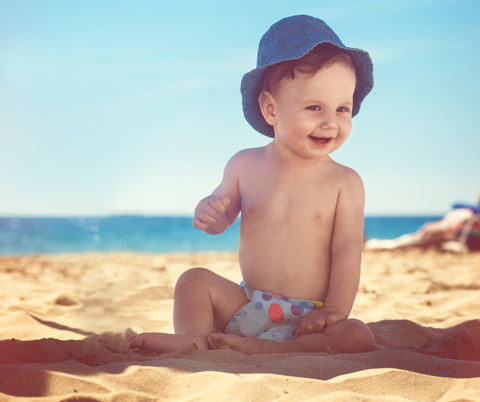 Toddler in the shade