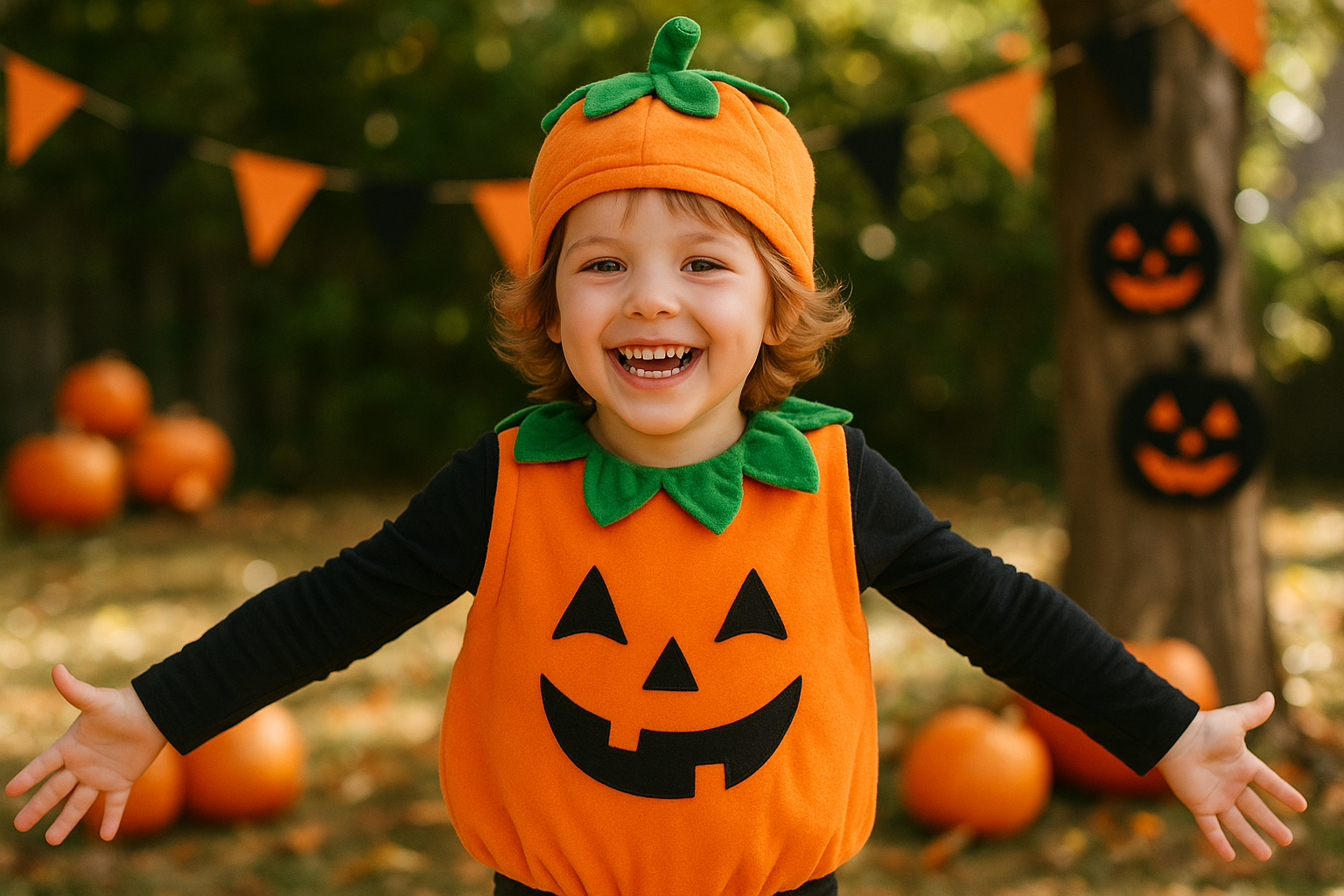 Photo of a child in halloween costume