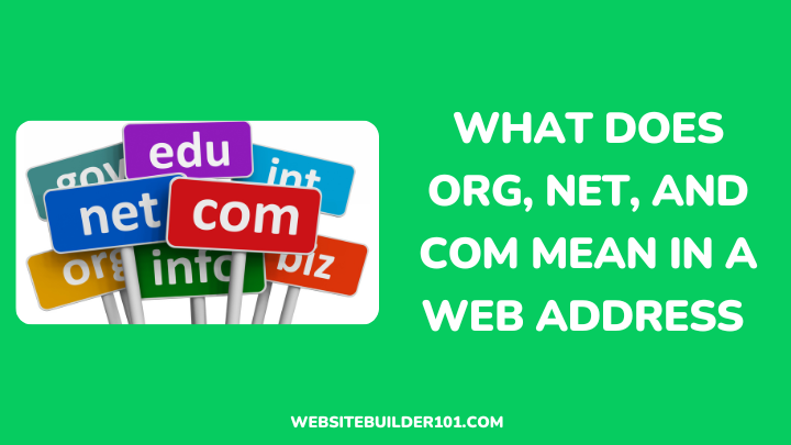What Does Org Net Com Mean In A Web Address