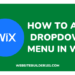 how to add dropdown menu in wix